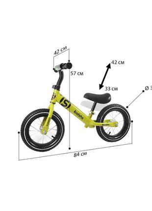 Беговел детский baishs 058 yellow двухколесный велосипед без педалей для малышей6 фото