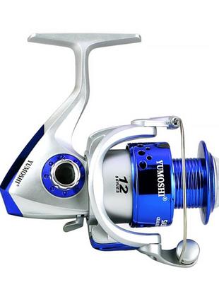 Катушка безынерционная yumoshi sa 4000 silver-blue для спиннинга 9шт