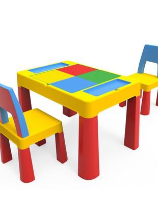 Дитячий стіл і стільчик bestbaby bs-8811 red складаний багатофункціональний для малювання1 фото