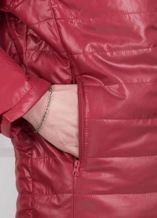 Стильная красная осенняя весенняя демисезон куртка ветровка с капюшоном большой размер батал мужская4 фото