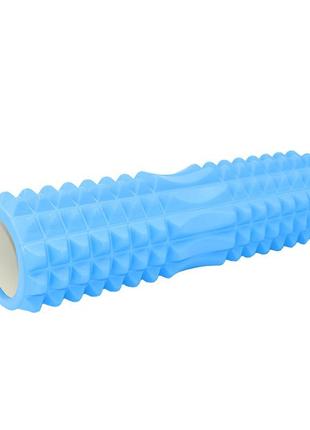 Масажний валик dobetters roller blue ролик для масажу спини, шиї ролер 45*13 см1 фото