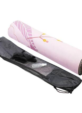 Коврик для фитнеса и йоги meileer rubb-22 фиолетовый лотос 1830*680*4mm йогамат для упражнений5 фото