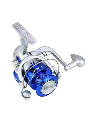 Котушка безынерционная yumoshi sa silver-blue розмір 5000 для риболовлі спінінга3 фото