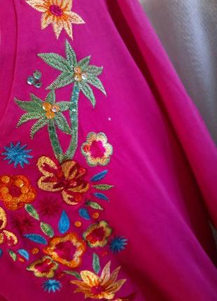 Женская трикотажная блуза, блузка, лонгслив, реглан, водолазка, вышиванка diane gilman батал5 фото