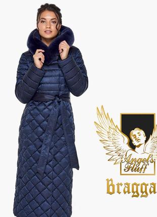 Воздуховик braggart angel's fluff 31012 | куртка женская зимняя синяя, 38 р.