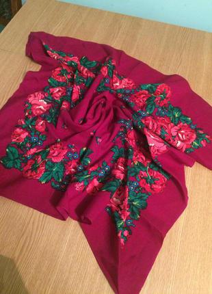 Раритет колекційні хустки шарфи яскравий народний шарф, хустка