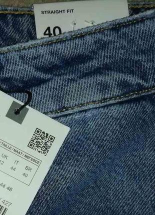 Джинсы zara рваные колени средне синий деним zara 40 р.