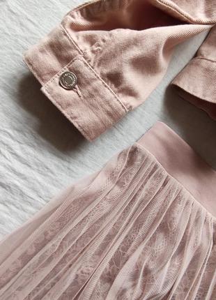 Джинсовый пиджак pink оверсайз 💗💗💗6 фото