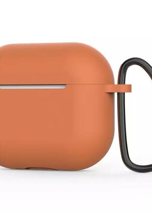 Силіконовий чохол для навушників apple airpods 3 помаранчевий1 фото
