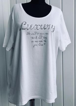 Классная футболка со стразами canda.