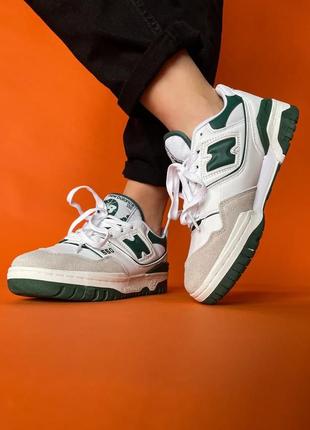 Кроссовки new balance 550 white/green2 фото