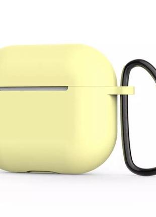 Силіконовий чохол для навушників apple airpods 3 жовтий