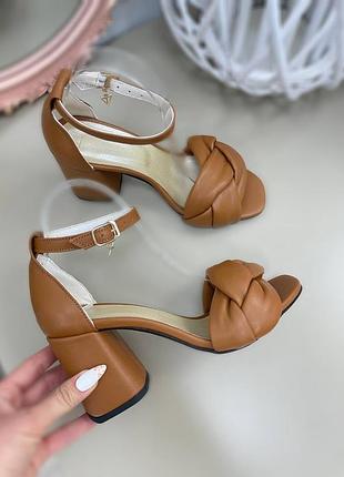 Босоножки рыжие коса kosa 🔗 кожа натуральная 35-41р