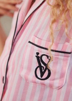 Пижама victoria’s secret рубашка и штаны розовая в подарочной упаковке на подарок3 фото