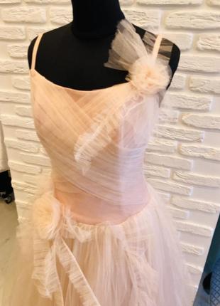 Свадебное платье розового цвета2 фото