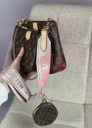Женская сумка multi pochette pink7 фото