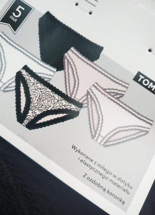 Tom&rose набір німеччина чудових трусиків 5 пар з гіпюром xl