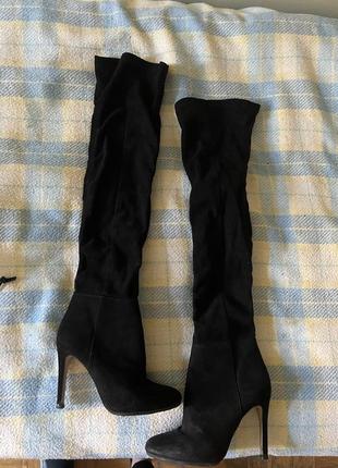 Сапоги замшевые