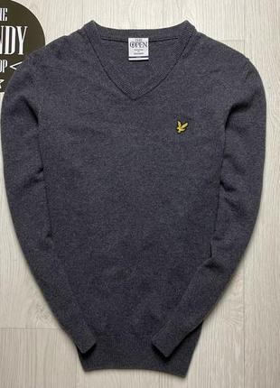 Чоловічий шерстяний светр lyle scott, розмір за фактом м