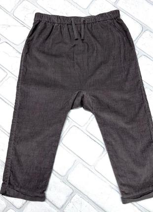 Темно-серые вельветовые штаны tu 18-24 мес. 86-92 см.1 фото