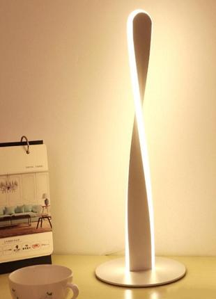 Настольная лампа lesko y089 white светодиодная проводная лед светильник3 фото