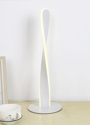 Настольная лампа lesko y089 white светодиодная проводная лед светильник2 фото