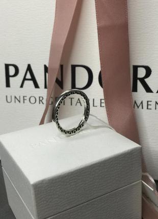 Оригинальное серебряное кольцо пандора 196237 100% оригинал простое с сердцами сердечки новое с биркой серебро проба 925 ale3 фото