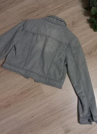 Короткая джинсовая куртка пиджак жакет3 фото
