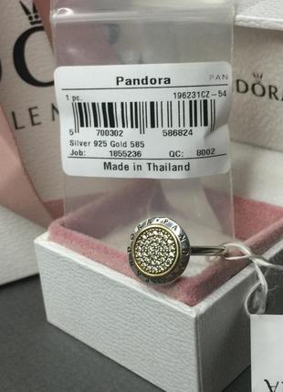 Оригинальное серебряное кольцо пандора 196231cz 100% оригинал монограмма с логотипом и камнями новый с биркой серебро проба 925 ale золото 585