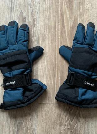 Мужские усиленные лыжные перчатки на микрофлисе highpoint
