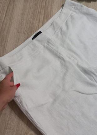 Широкие свободные белые брюки штаны капри бриджи2 фото