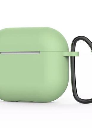 Силиконовый чехол для наушников apple airpods 3 зеленый1 фото