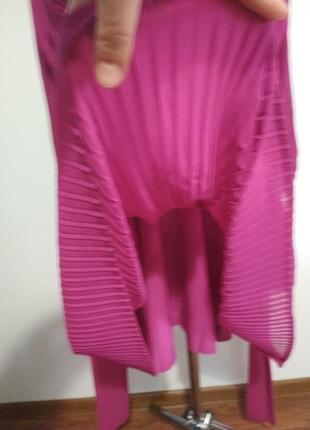 Роскошное фирменное шифоновое вечернее платье плиссе миди большого размера батал качество!7 фото