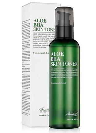 Тонер для лица с алоэ и салициловой кислотой benton aloe bha skin toner, 200 мл1 фото