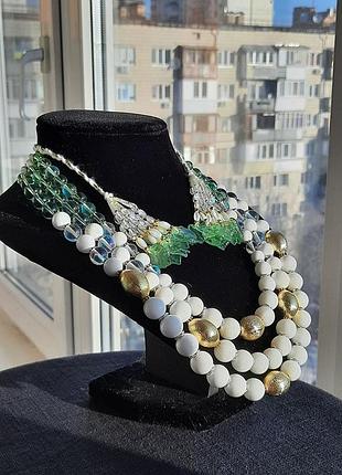 Фантазійне етнічне намисто "жасмін".