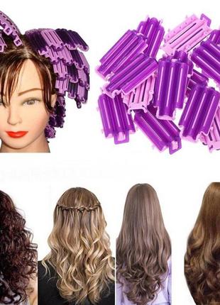 Бігуді коклюшки для прикореневої завивки волосся, зажим  "деніс professional" fix хвиля-гофре 50 шт