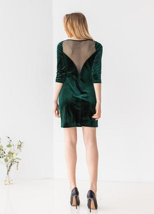 Шикарное вечернее женское платье из велюра велюровое платье с прозрачной спиной...