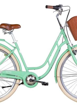 Велосипед st 28" dorozhnik retro планет. с багажником зад st, с крылом st, с корзиной pl 2022 shimano nexus