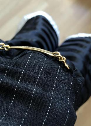 Dolce & gabbana шерсть чёрный классический пиджак в полоску7 фото