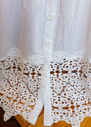 Летнее белоснежное платье-рубашка, пляжная туника fresh-cotton 336-f3 фото