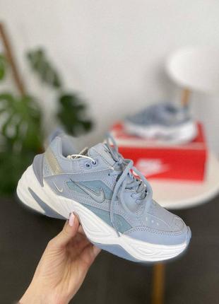 Nike m2k tekno pastel blue and white женские кроссовки найк м2к текно