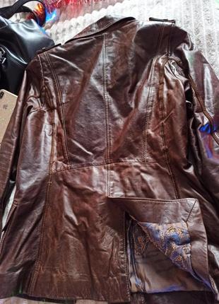 Италия кожаная куртка винтажная из кожи6 фото
