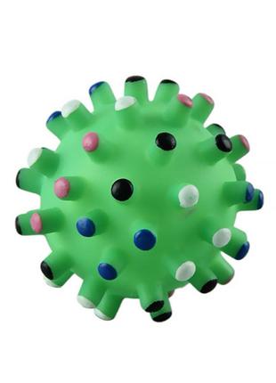 Игрушка мяч для собак taotaopets 6,5см 065529 green с пищалкой 13шт1 фото