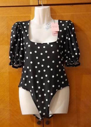 Новый брендовый стильный боди в горошек р.12 от  petites miss seltridge