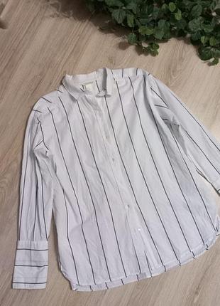 Легкая свободная белая блузка рубашка кофточка