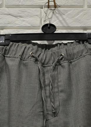 Крутые, укороченные брюки, штаны boohoo man в гусиную лапку, составе вискоза5 фото