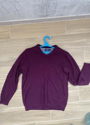 Пулер джемпер кофта свитер фиолетовый тёплый 1 00 хлопок 💜1 фото