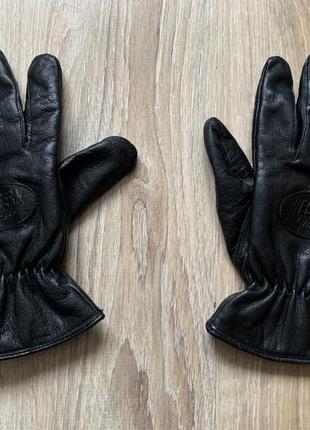 Мужские кожаные байкерские перчатки мото с утеплителем western classic3 фото