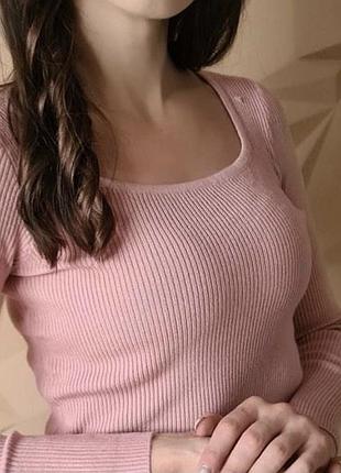 Кофта рубчик водолазка гольф пуловер джемпер9 фото