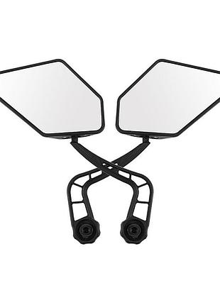 Дзеркало велосипедне west biking yp0720028 з кріпленням в кермо довгою ніжкою обертове